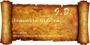 Ivanovits Diána névjegykártya